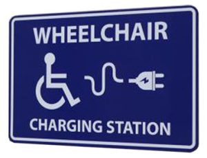 Wheelchair Charging Station sign